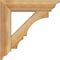 Ekena Millwork Balboa Traditional Rough Sawn Bracket w/ Offset Brace, Western Red Cedar, 6"W x 22"D x 22"H BKT0604X22X22BOA01RWR - alternate 3